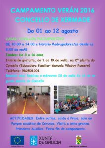 Cartel Campamento Infantil 2016